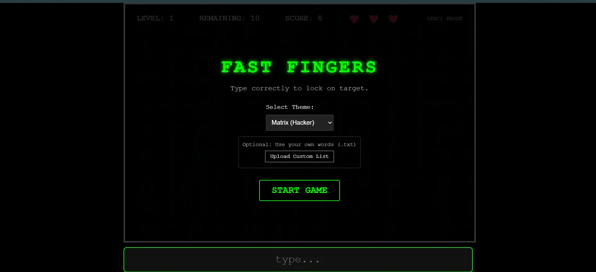 Fast Fingers: Precision Edition
