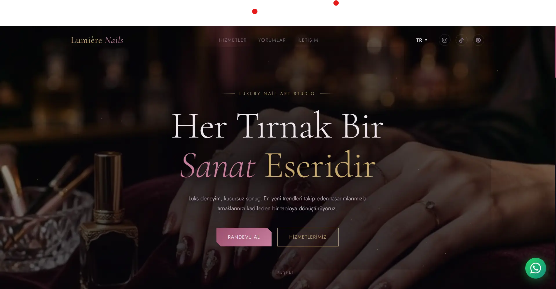 Landing Page Nail Art